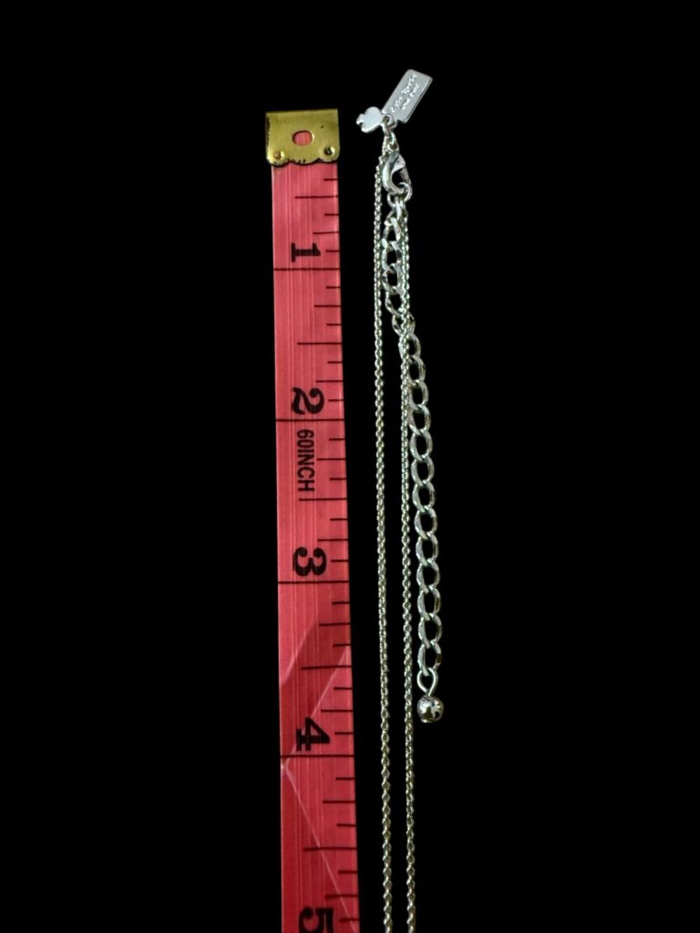 Kate Spade "P" "One in a Million" Reversible Pendant Necklace Silver Plated - Picture 9 of 13